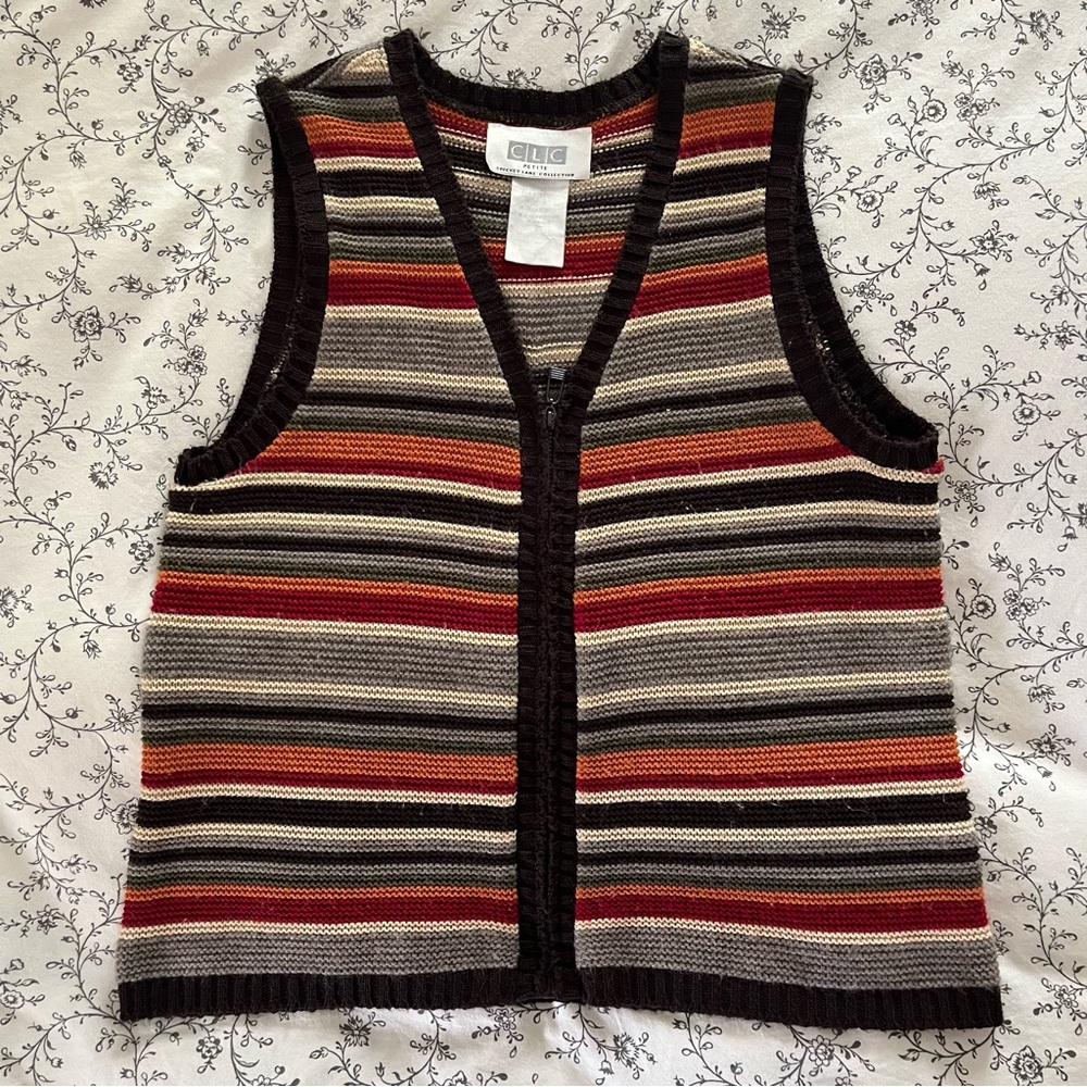 Vintage CLC Brown, Orange, and Red Vest